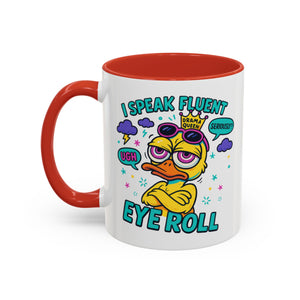 attitude Sassy Eye Roll Coffee Mug,  for Coffee Lovers, Gift for Friends, Quirky Tea Mug, Humor  Cute Kitchen Decor
