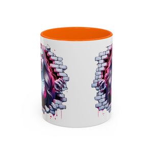 Vampire Wall Art Coffee Mug - Gothic,  Perfect Gift for Halloween, Unique Art Mug, Monster Mug, Fantasy Drinkware