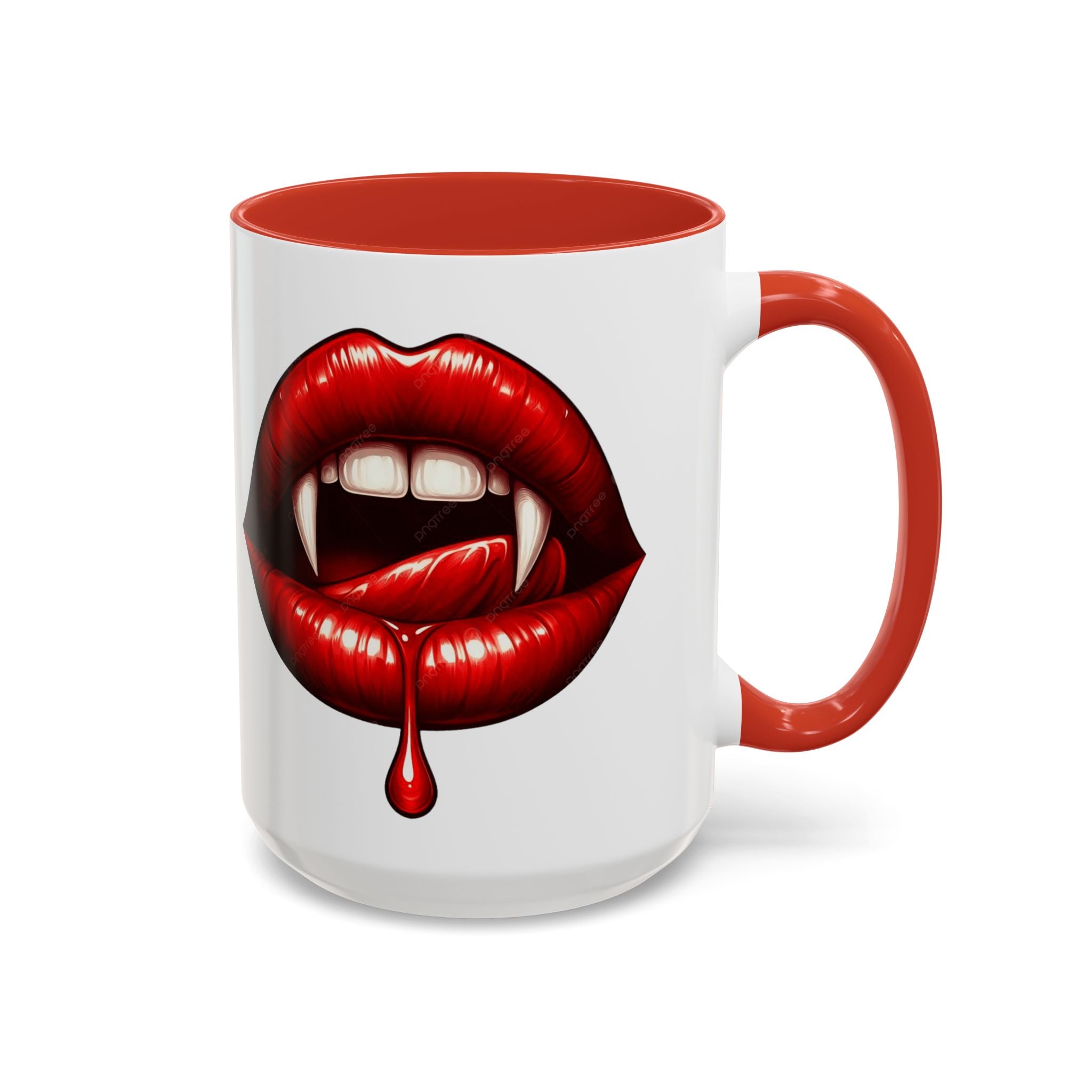 Vampire Kiss Coffee Mug - 11oz & 15oz gothic dripping blood horror art