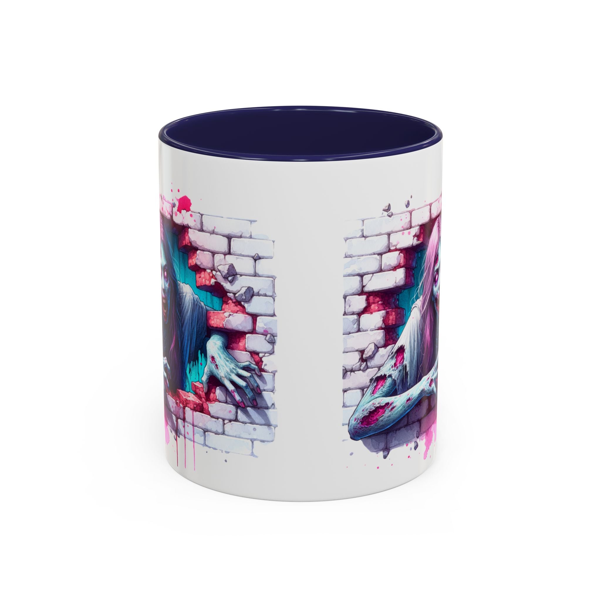 Spooky Zombie Accent Coffee Mug | Halloween Gift, Horror Decor, Unique Coffee Cup, Gothic Style, Zombie Art