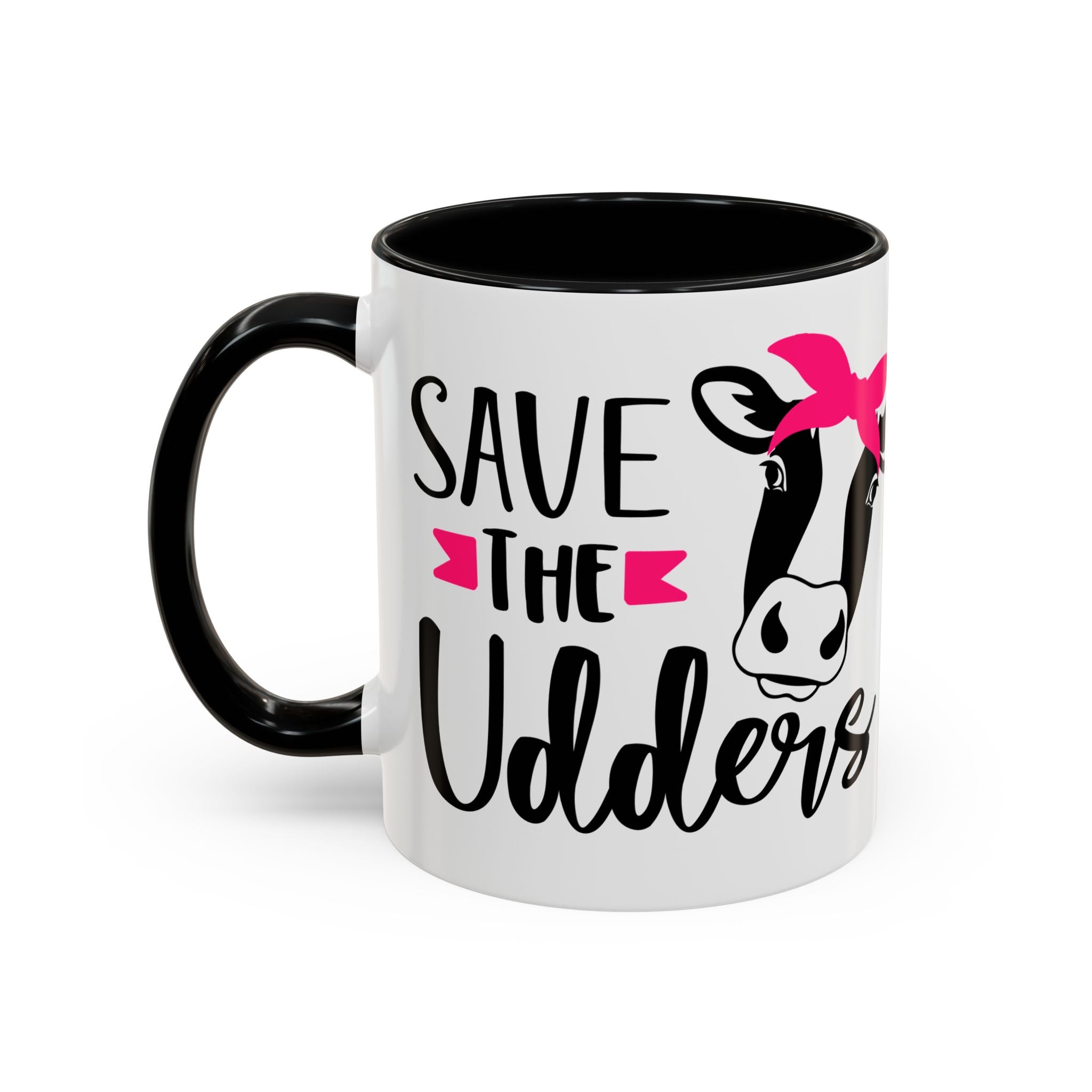cancer awareness Cute Cow Mug - Save the Utters Coffee Cup, Gift for Animal Lovers,  Mug, Unique Birthday Gift