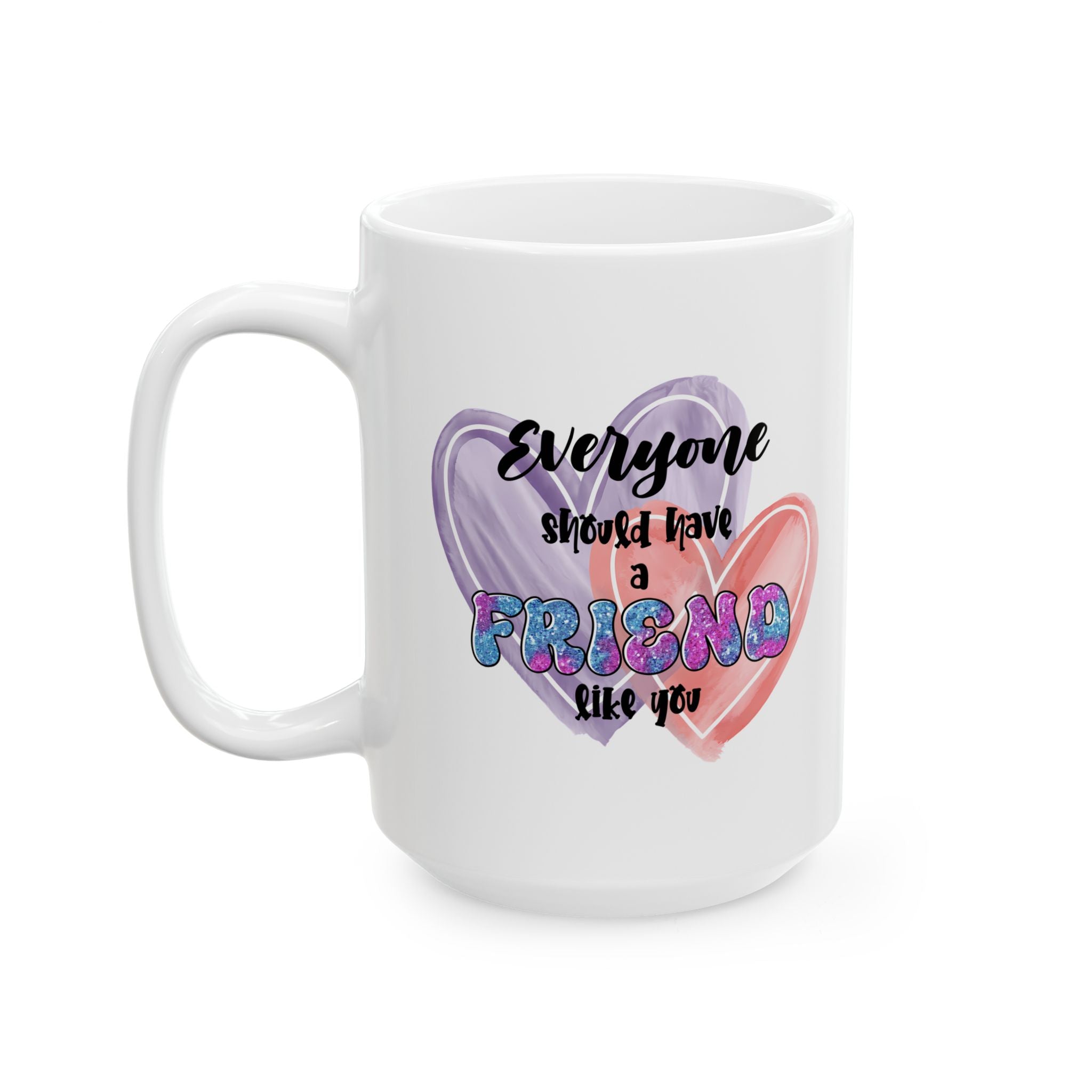 Heartfelt friends coffee  Mug - Perfect for Gifts, Cozy Mornings, Valentine's Day, & More, Unique Coffee Cup, Heart Design