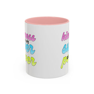 Kindness Superpower Coffee Mug, Inspirational Gift for Friends, Motivational Work Mug, Cute Drinkware for All Occasions, Unique
