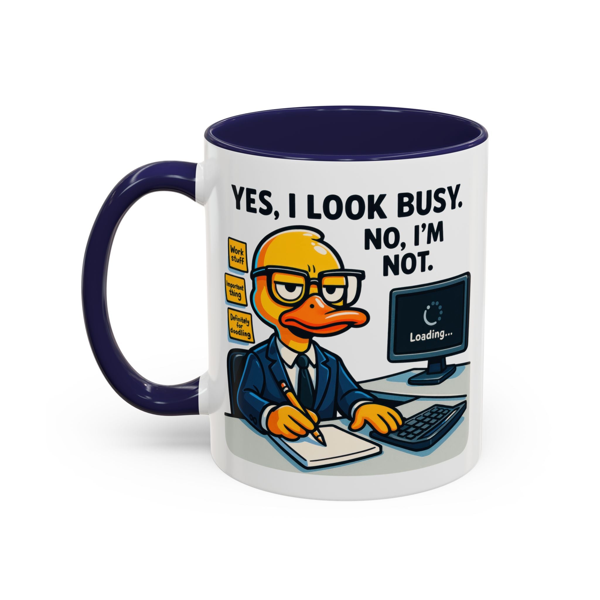 Funny Office Mug, Quirky Coffee Cup, Duck Humor Mug, Gift for Coworkers, Cute Desk Mug