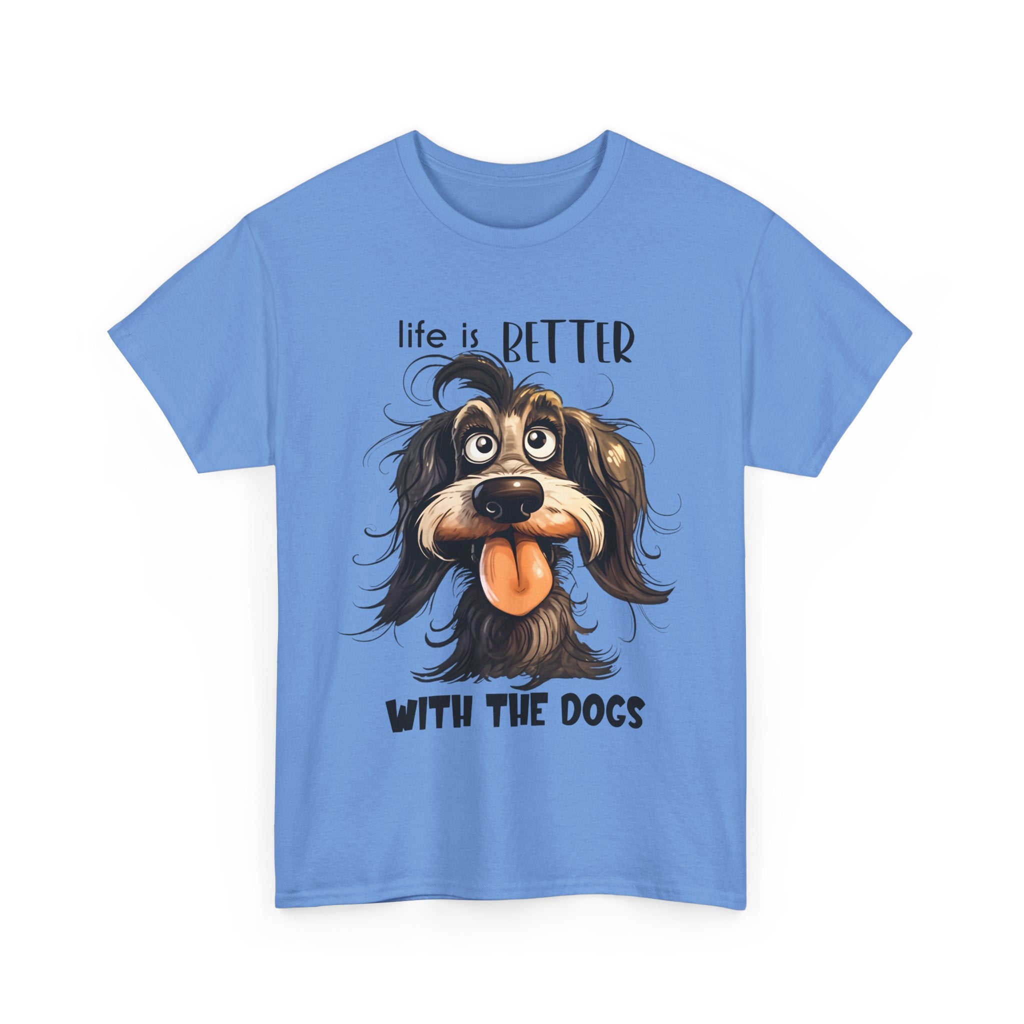 Life is Better with the Dogs Unisex Tee, Funny Dog Lover T-Shirt, Pet Gift, Dog Mom Shirt, Animal Lover Apparel