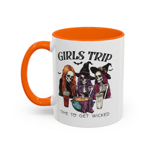 Wicked Girls Trip Coffee Mug, Halloween Gift, Spooky Vibes, Friends Gatherings, Witchy Decor, Fun Drinking Mug