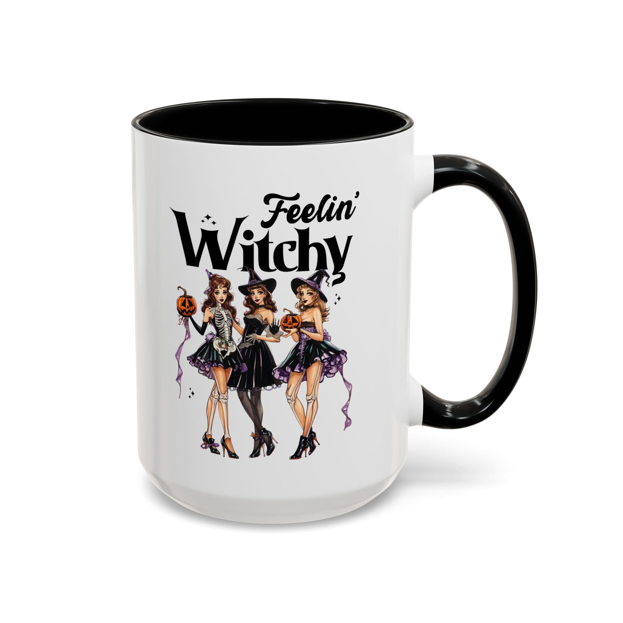 Witchy Accent Coffee Mug - Spooky Halloween Mug, Witchy Decor, Gift for Her, Fall Coffee Cup, Party Mug