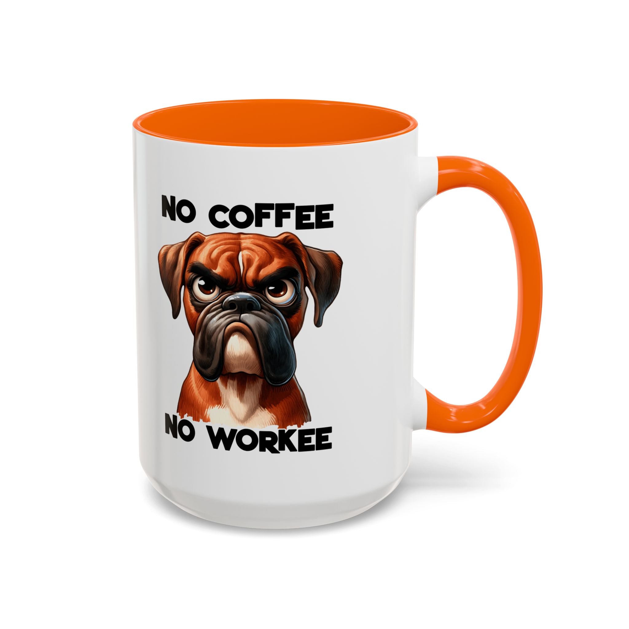 Boxer Dog Coffee Mug - No Coffee No Workee, Funny Dog Lover Gift, Pet Owner Tea Cup, Animal Lover Kitchen Decor, Boxer Mom Mug