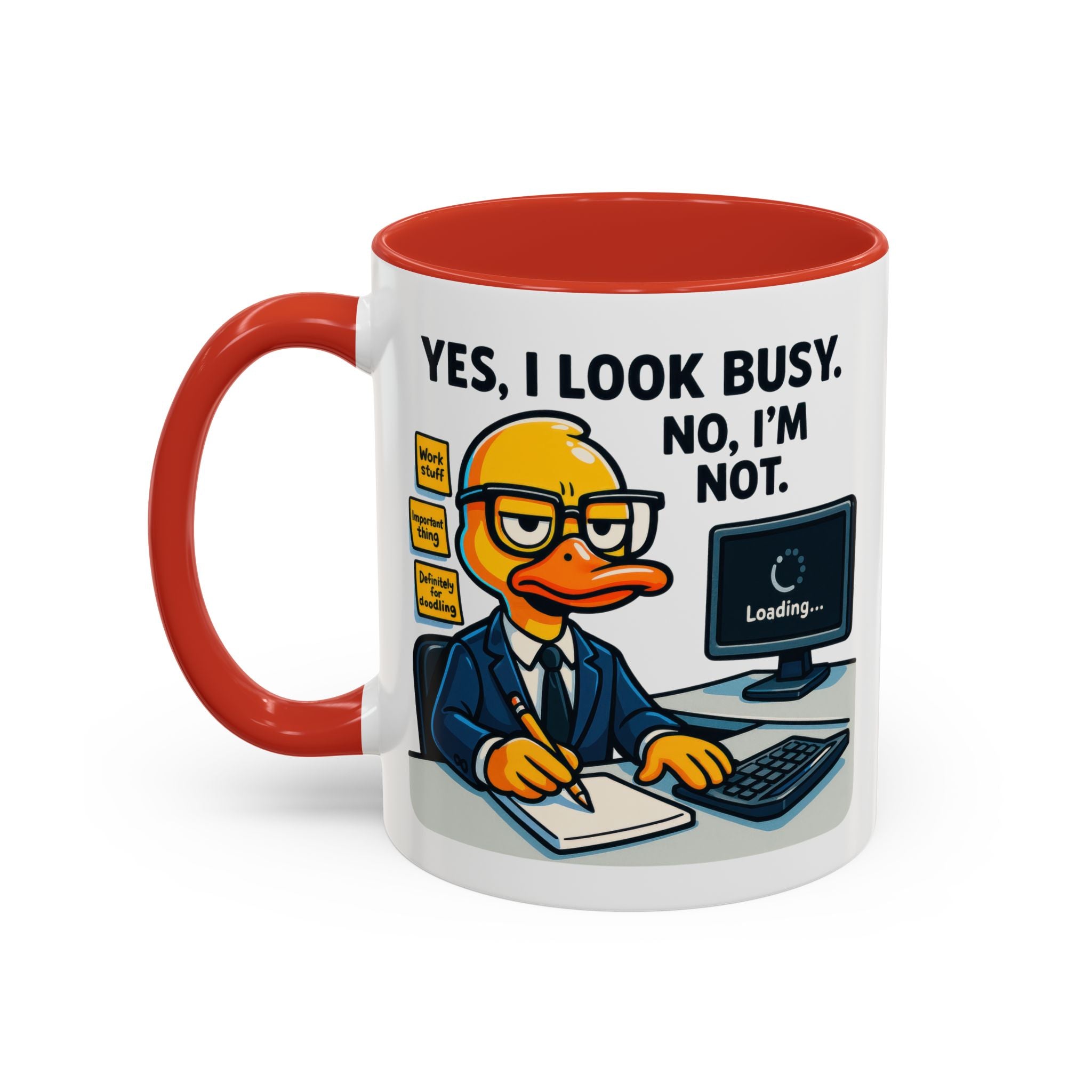 Funny Office Mug, Quirky Coffee Cup, Duck Humor Mug, Gift for Coworkers, Cute Desk Mug