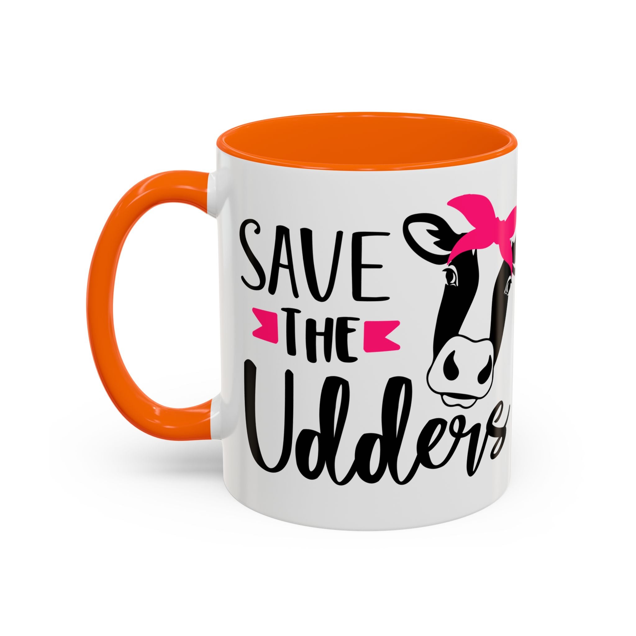cancer awareness Cute Cow Mug - Save the Utters Coffee Cup, Gift for Animal Lovers,  Mug, Unique Birthday Gift