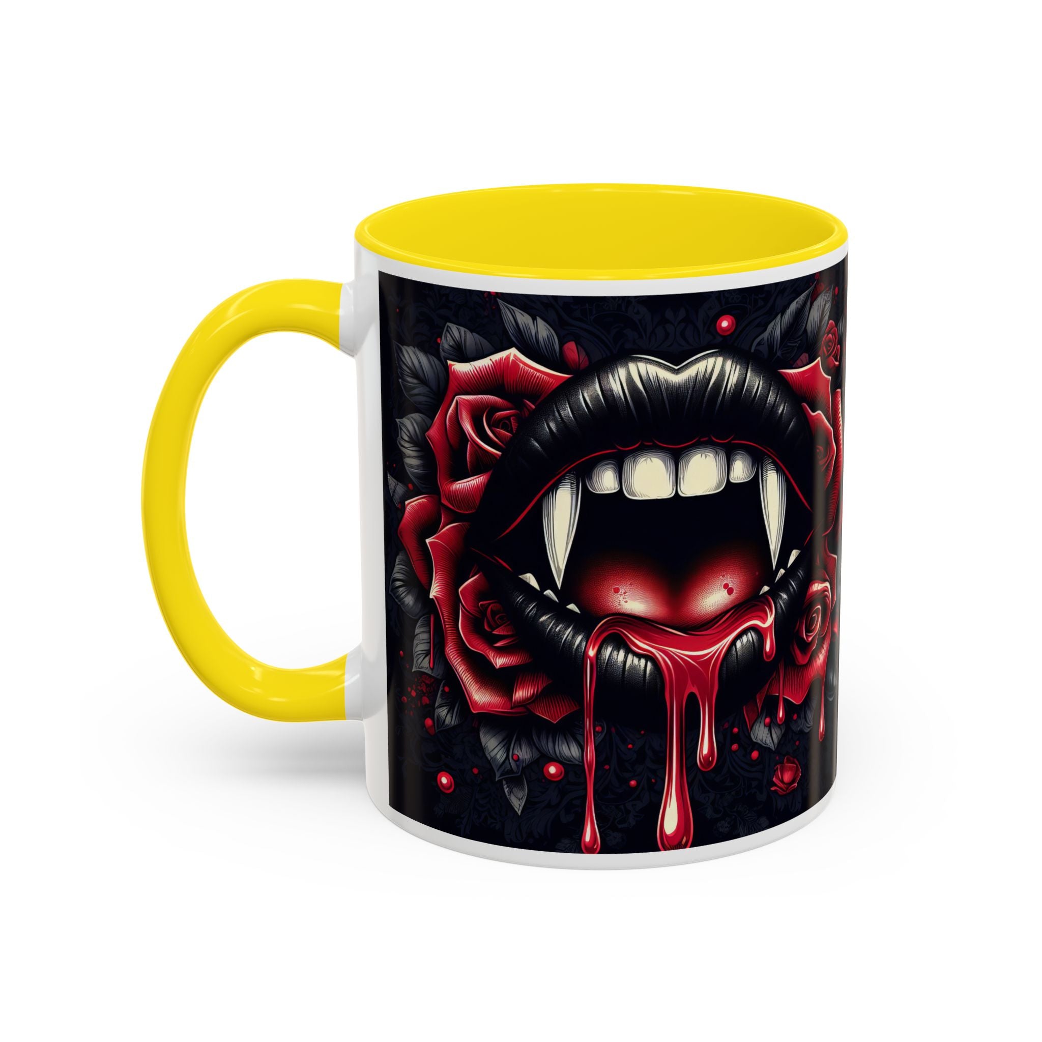 Gothic Vampire Rose Coffee Mug | Perfect for Halloween, Unique Gift, Dark Aesthetic, Gothic Decor, Horror Collectible