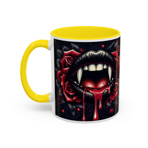 Gothic Vampire Rose Coffee Mug | Perfect for Halloween, Unique Gift, Dark Aesthetic, Gothic Decor, Horror Collectible