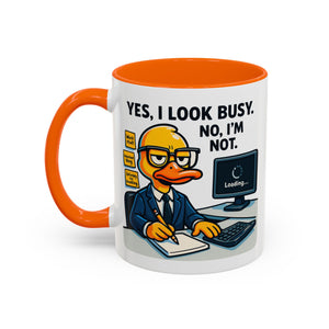 Funny Office Mug, Quirky Coffee Cup, Duck Humor Mug, Gift for Coworkers, Cute Desk Mug