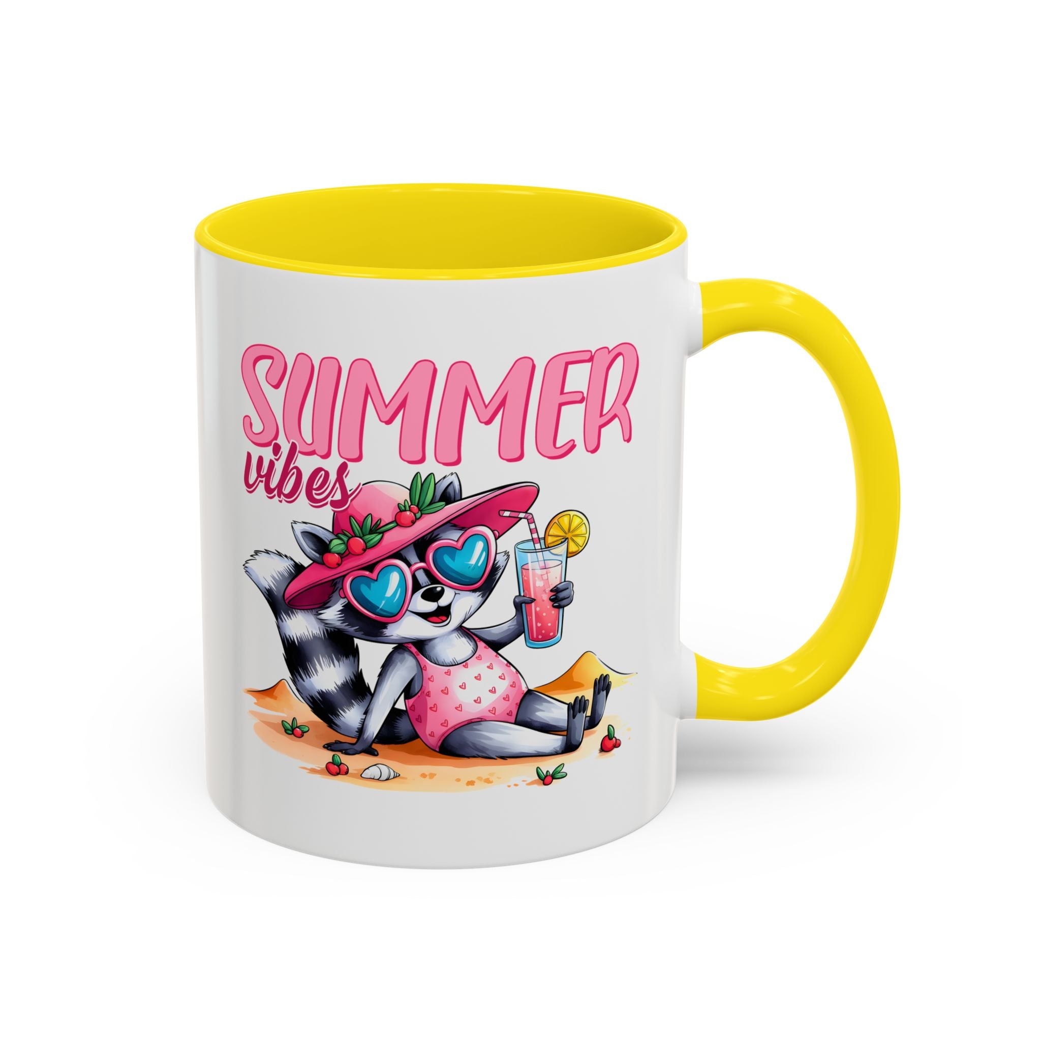 Summer Vibes Accent Coffee Mug - Fun & Colorful Design for Relaxing Moments
