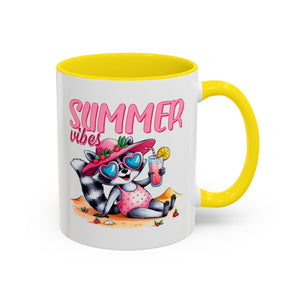 Summer Vibes Accent Coffee Mug - Fun & Colorful Design for Relaxing Moments