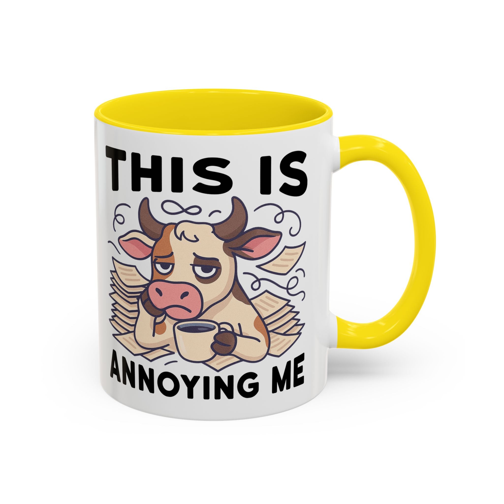 Coffee Mug — "This Is Annoying Me" Cow Funny Accent Mug (11/15 oz)