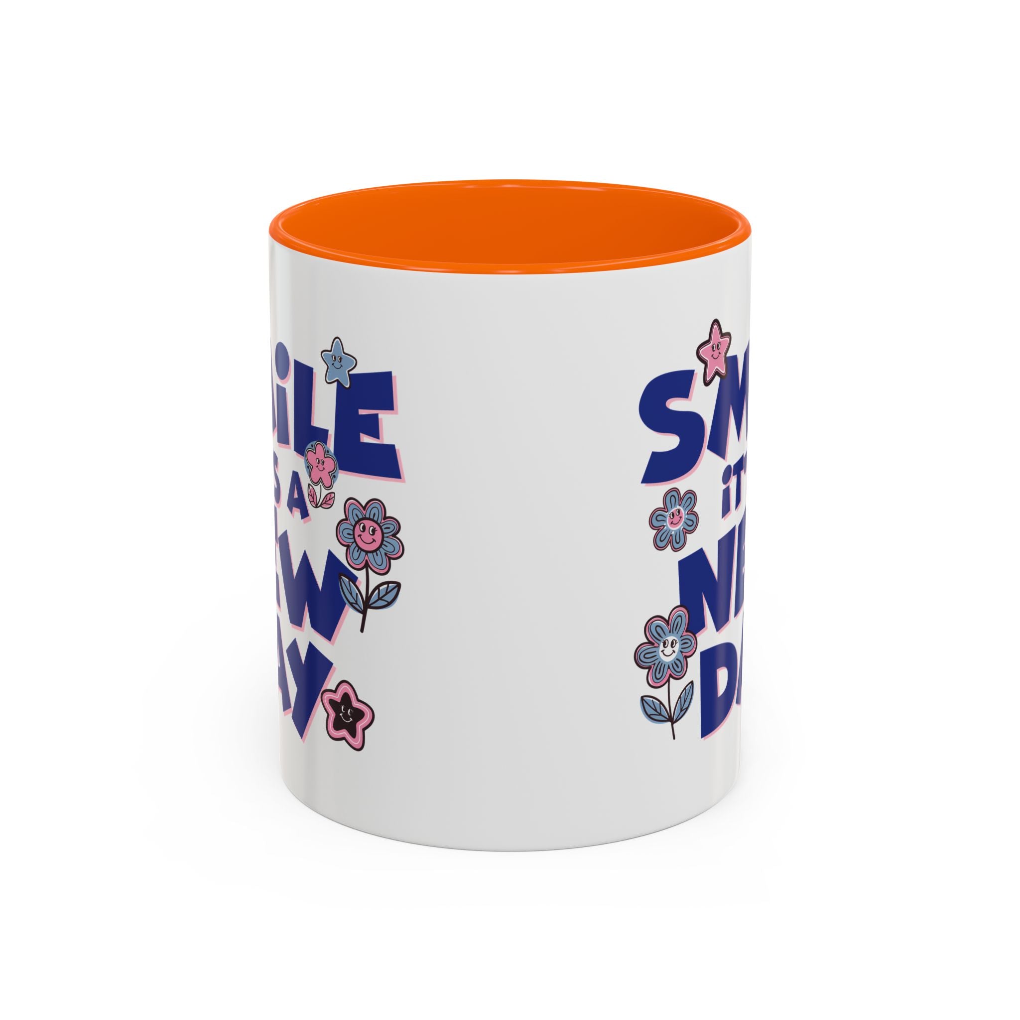 Inspirational Flower Design Coffee Mug - "Smile It's a New Day" - Perfect Gift for Coffee Lovers