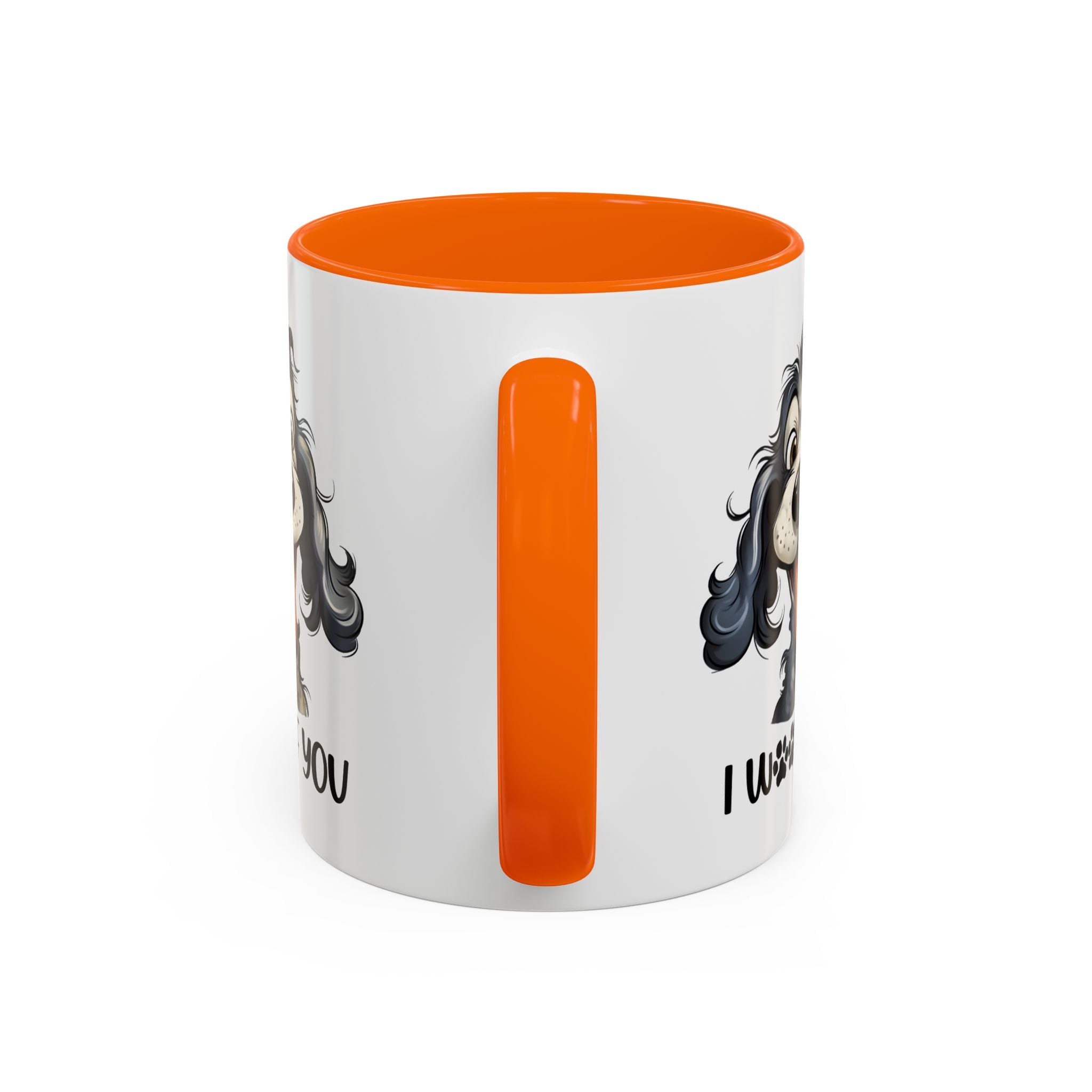 Dog Lover's Accent Coffee Mug - I Woof You, Pet Gift, Animal Lover Cup, Dog Mom Mug, Cute Dog Design, Fun Coffee Cup