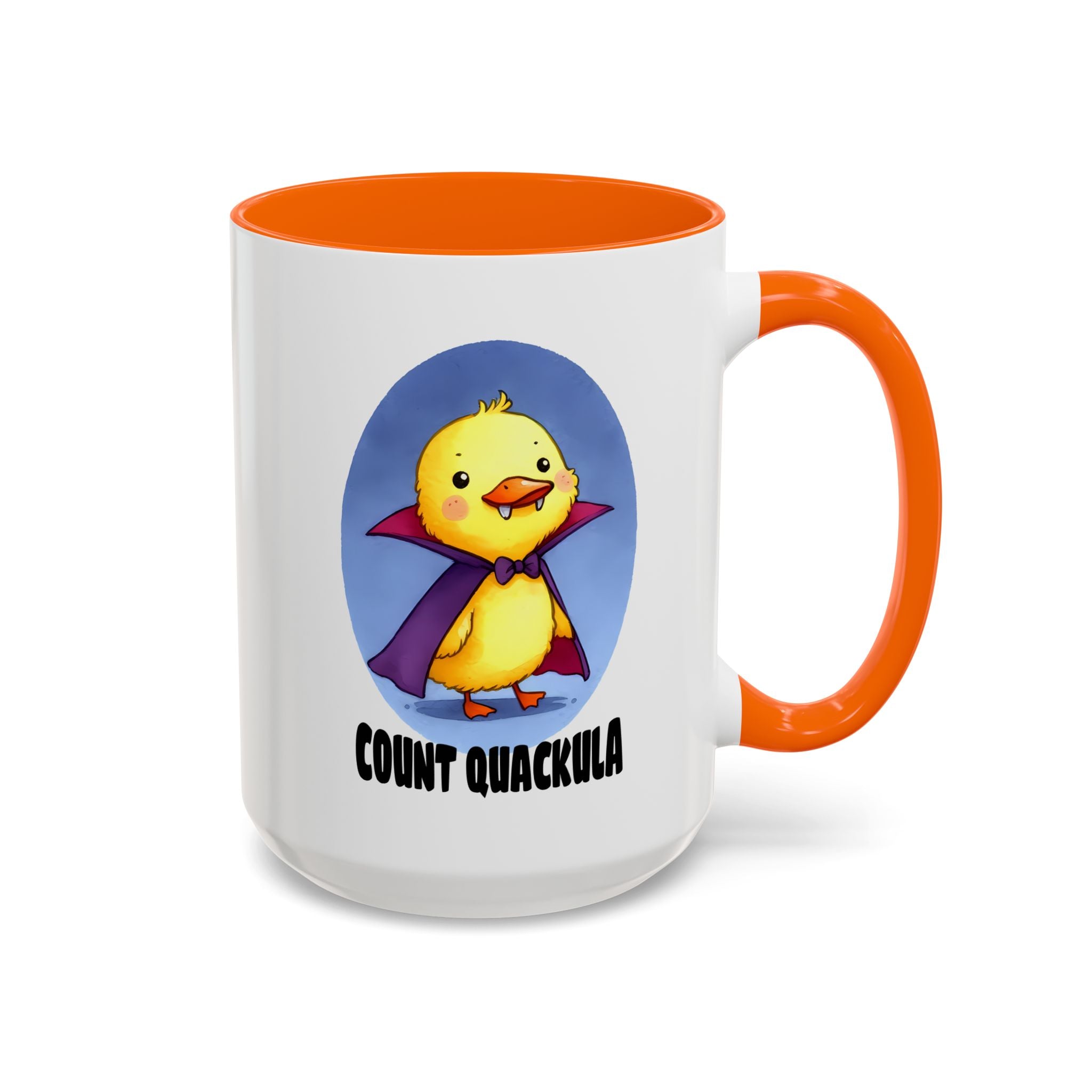 Cute Count Quackula Accent Coffee Mug - Adorable Gift for Coffee Lovers, Halloween Decor, Chick Collectors, Quirky Kitchen