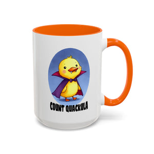 Cute Count Quackula Accent Coffee Mug - Adorable Gift for Coffee Lovers, Halloween Decor, Chick Collectors, Quirky Kitchen