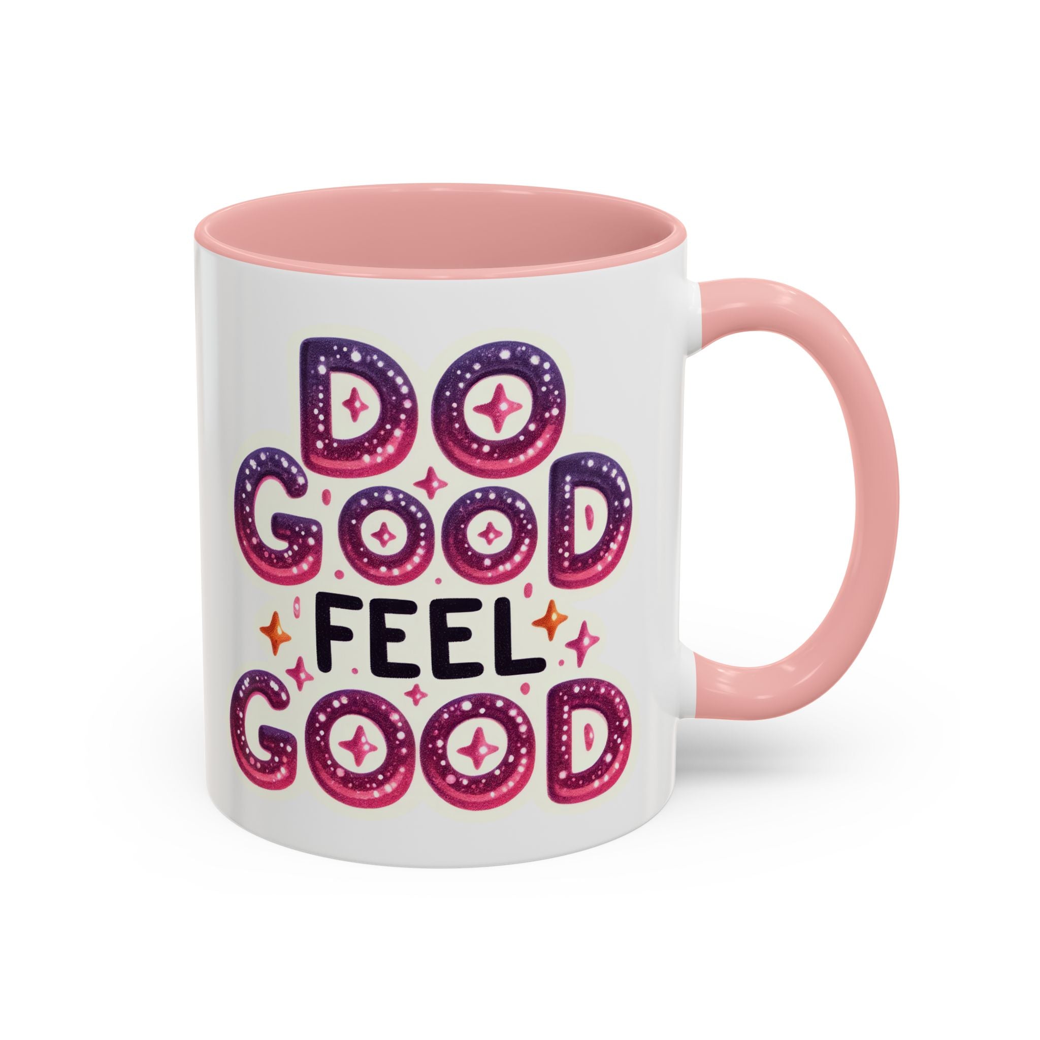 Do Good Feel Good Accent Coffee Mug — Positive Message 11/15oz