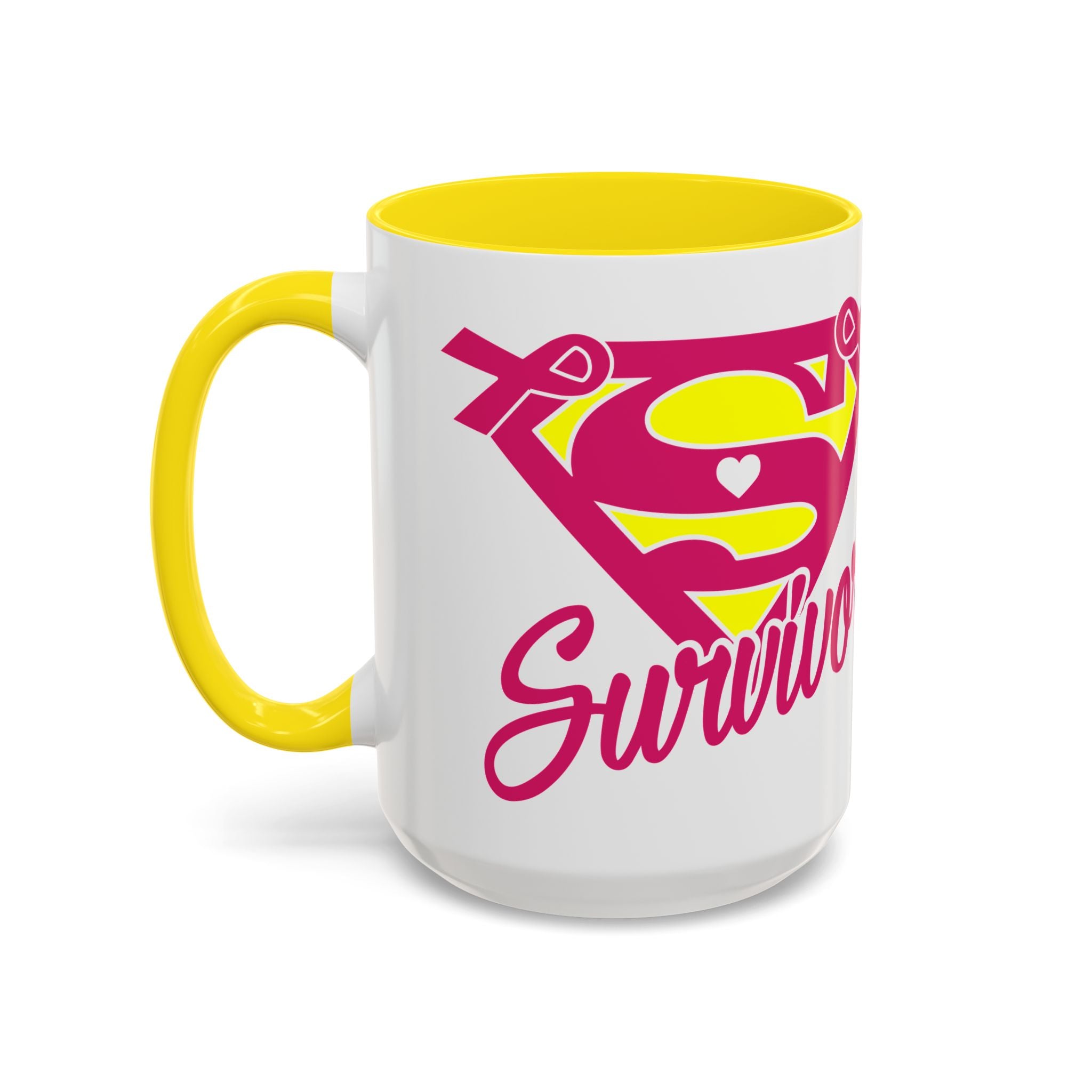 Survivor Mug 11oz & 15oz | Cancer Awareness, Motivational Gift, Empowerment, Superhero Theme, Unique Coffee Cup