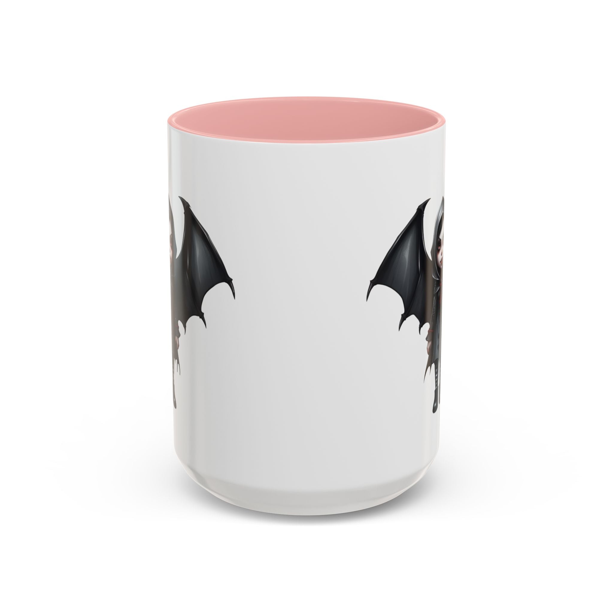 gothic vampire girl with wings horror art Accent Coffee Mug (11, 15oz) vamp14