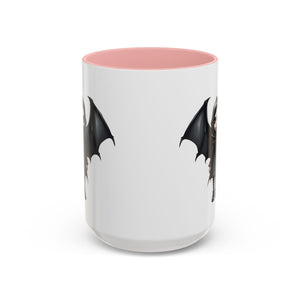 gothic vampire girl with wings horror art Accent Coffee Mug (11, 15oz) vamp14