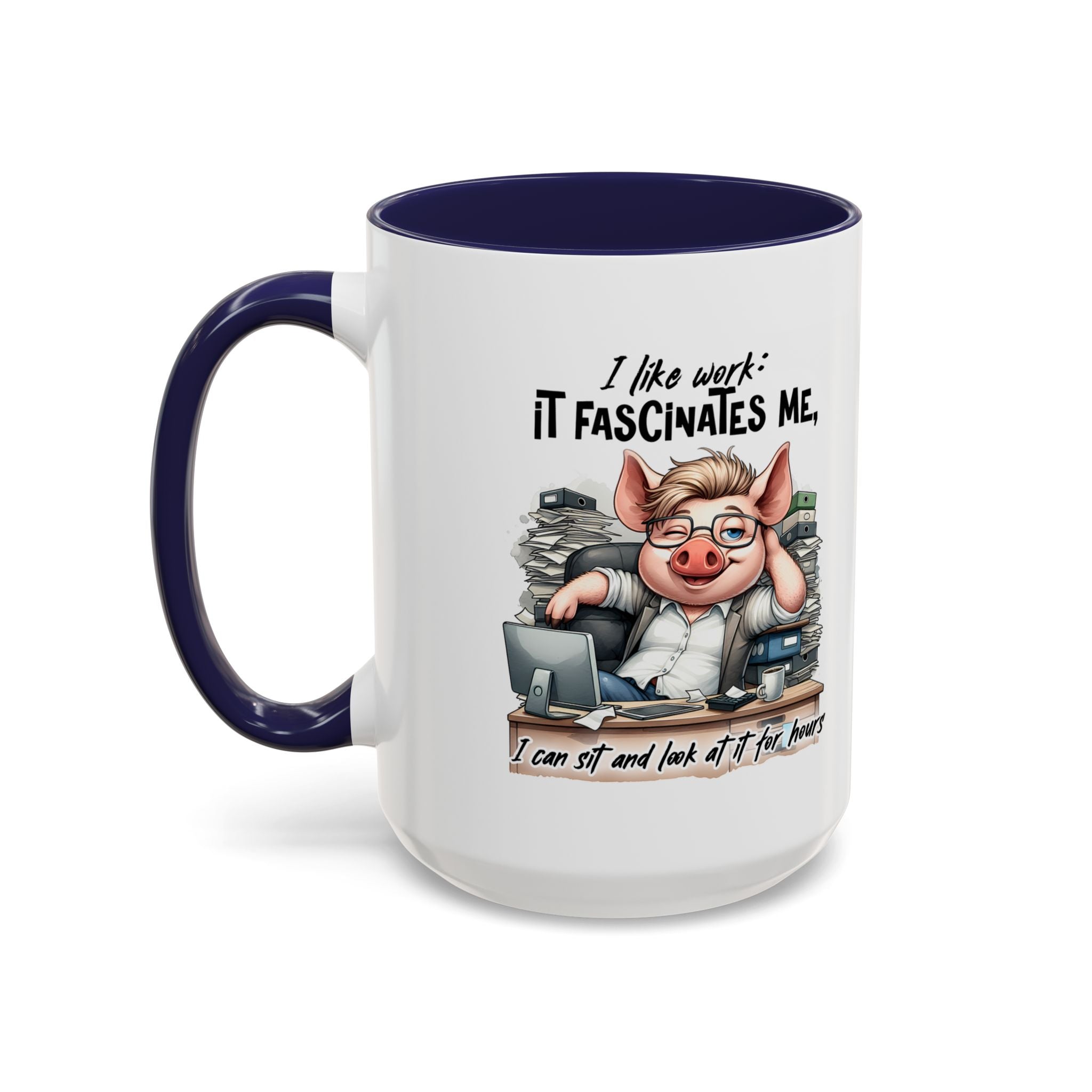 Whimsical Pig Coffee Mug, Funny Gift for Animal Lovers, Unique Office Mug, Cute Coffee Cup, Perfect for Birthdays, Holidays
