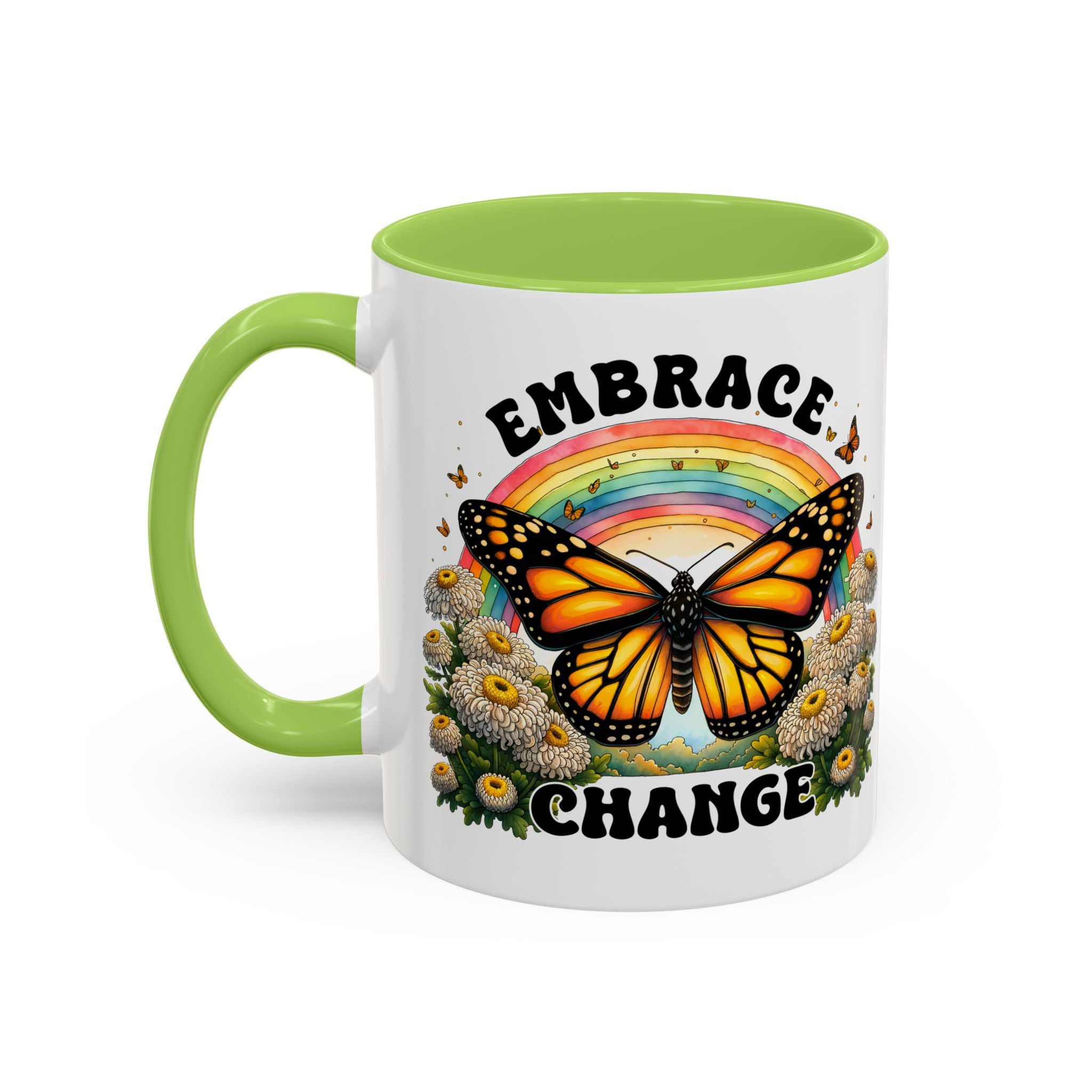 Embrace Change Butterfly Coffee Mug – Inspirational Gift for Nature Lovers