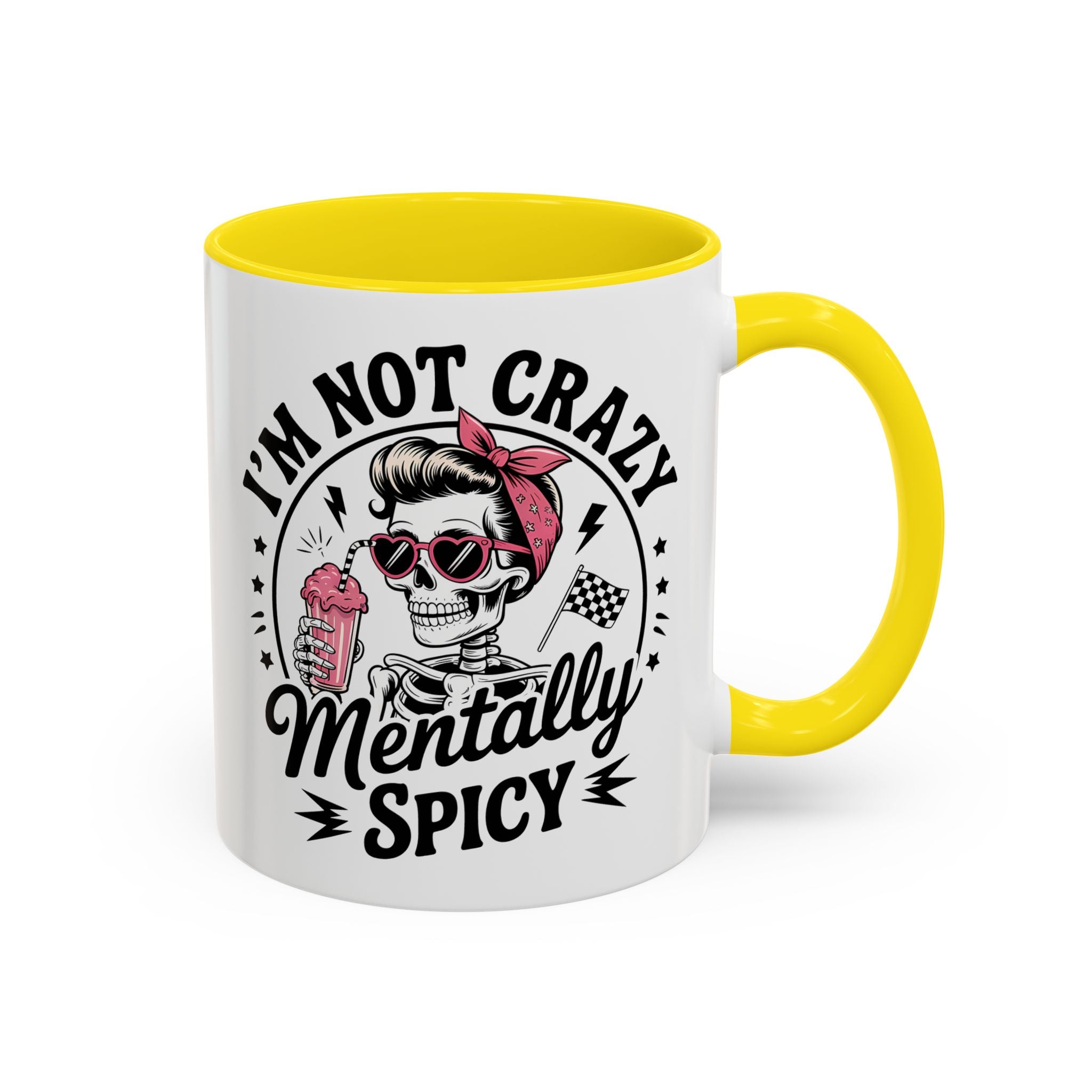 Mentally Spicy I'm not crazy Coffee Mug - Fun Quote for Coffee Lovers adult humor mental health