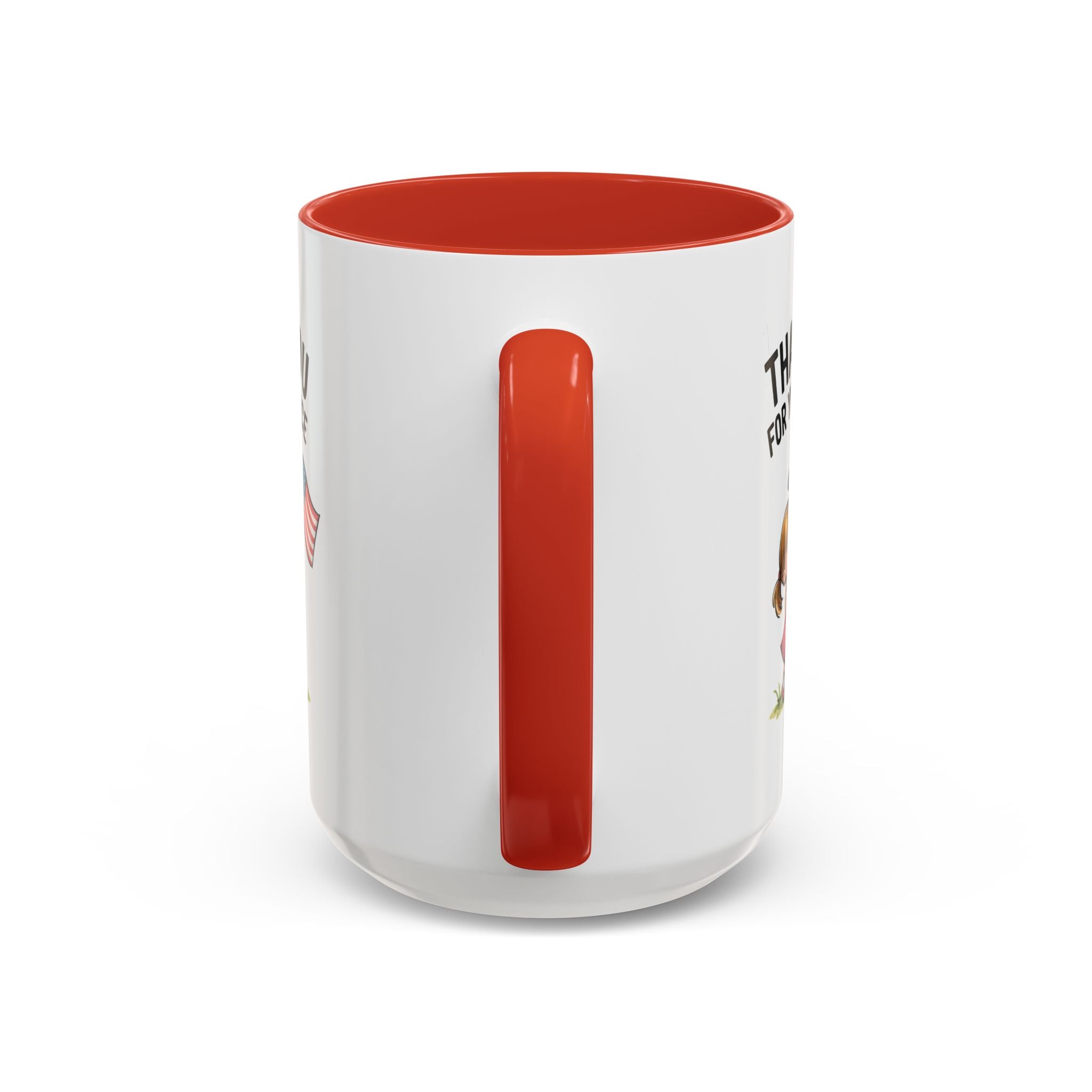 Thank You for Your Service Coffee Mug - 11oz & 15oz Accent Mugs for Veterans Appreciation