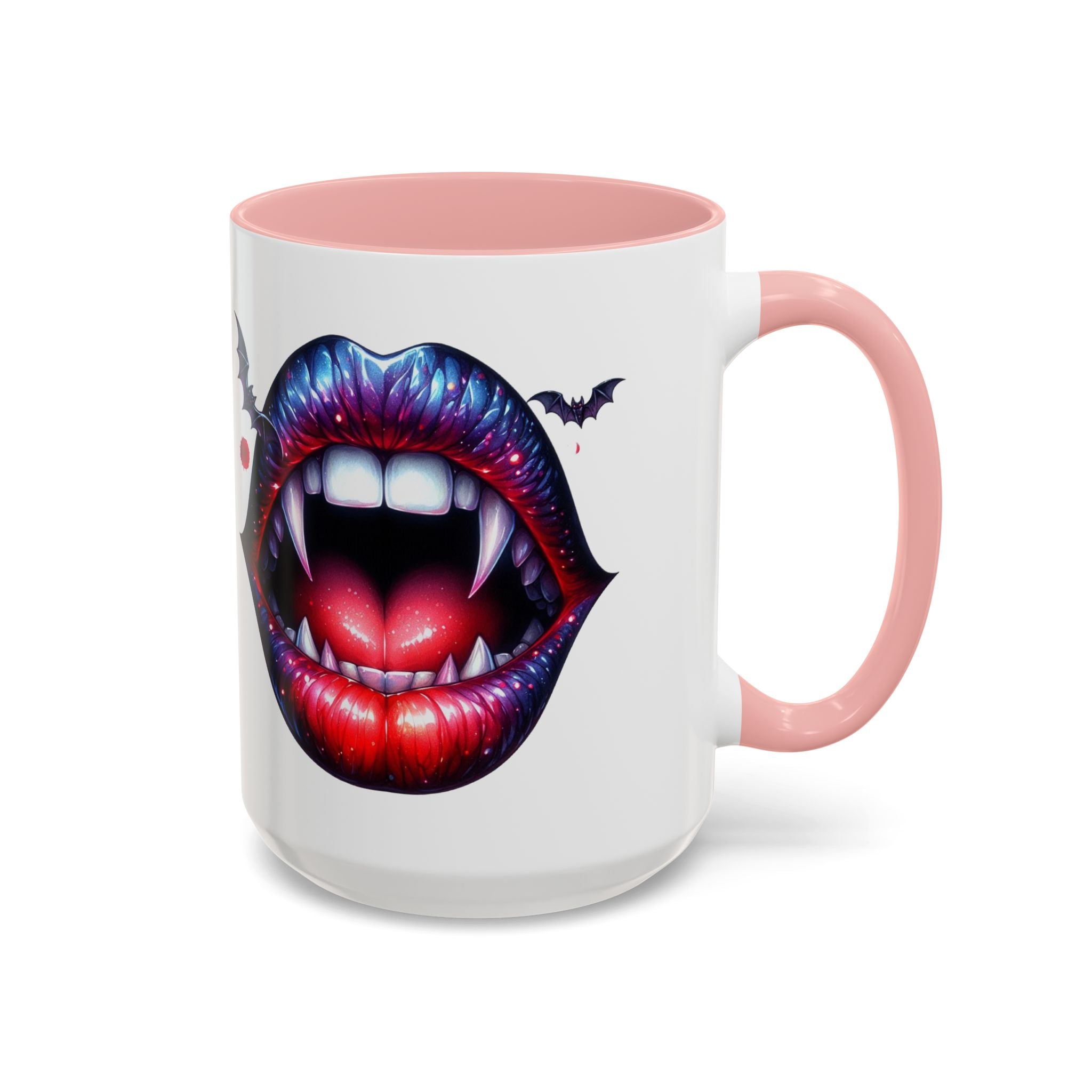 Vampire Lips Coffee Mug, Gothic Drinkware, Halloween Gift, Spooky Kitchen Decor, Vampires, Halloween Party Accessories