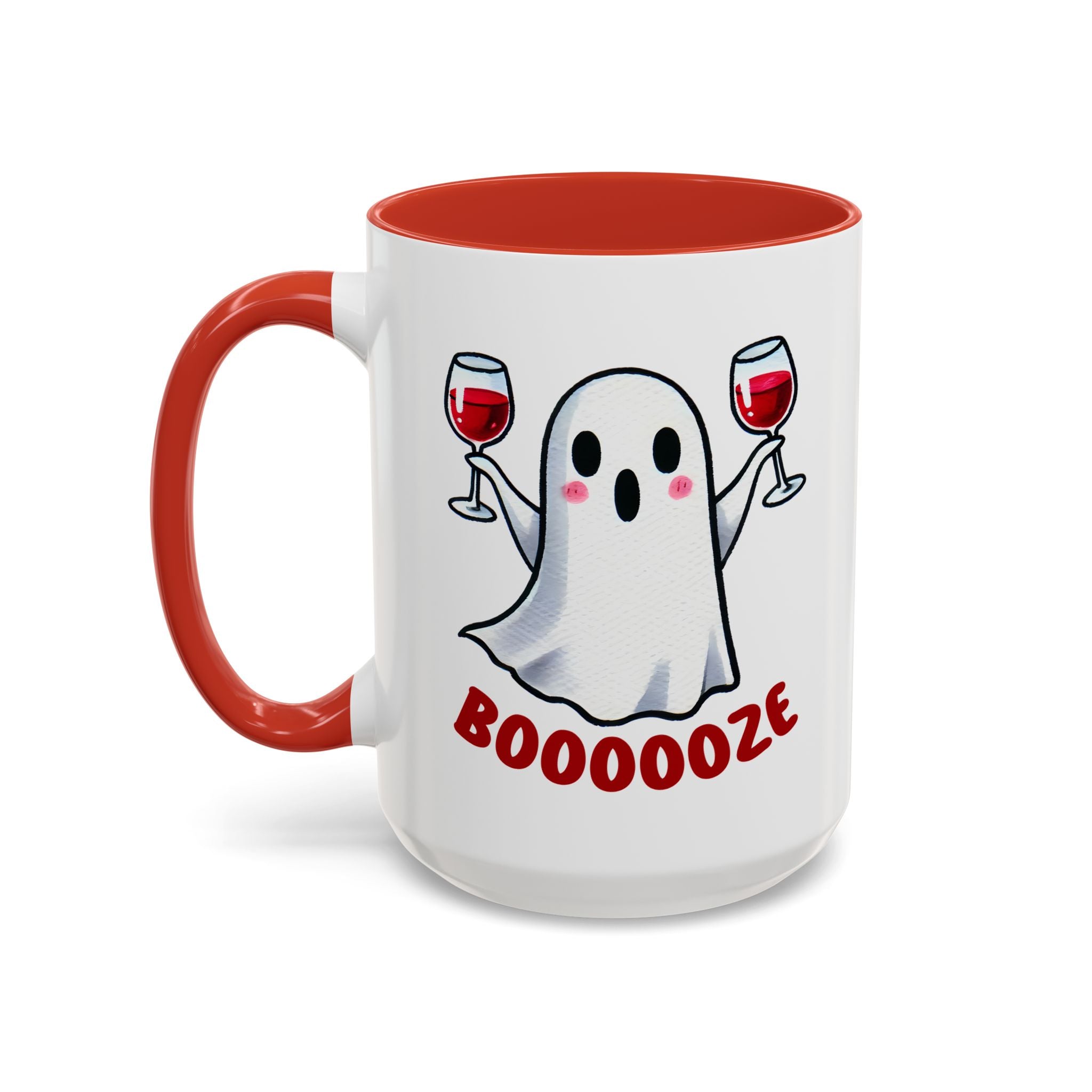 Boozy Ghost Accent Coffee Mug | Funny Halloween Tea Cup, Spooky Gift, Halloween Decor, Ghost Mug for Parties, Unique Drinkware