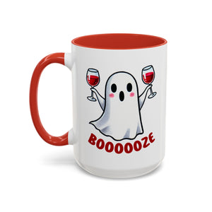 Boozy Ghost Accent Coffee Mug | Funny Halloween Tea Cup, Spooky Gift, Halloween Decor, Ghost Mug for Parties, Unique Drinkware