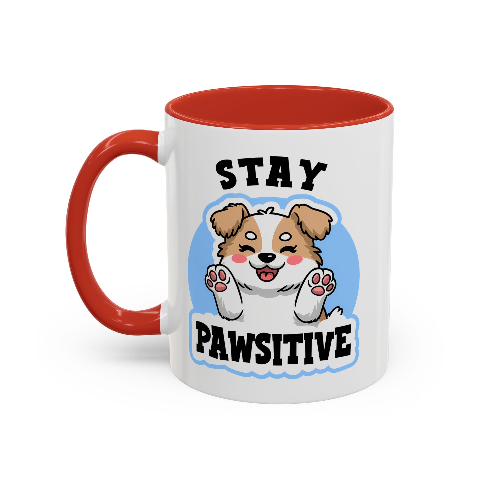 Cute Stay Pawsitive Coffee Mug - Perfect Gift for Dog Lovers mental health