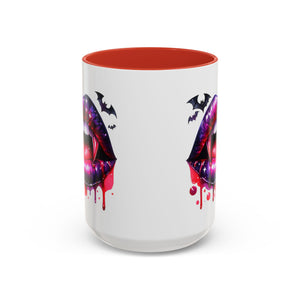 Gothic Vampire Coffee Mug, Halloween Mug, Dark Aesthetic, bats, Spooky Home Decor, Unique Coffee Cup