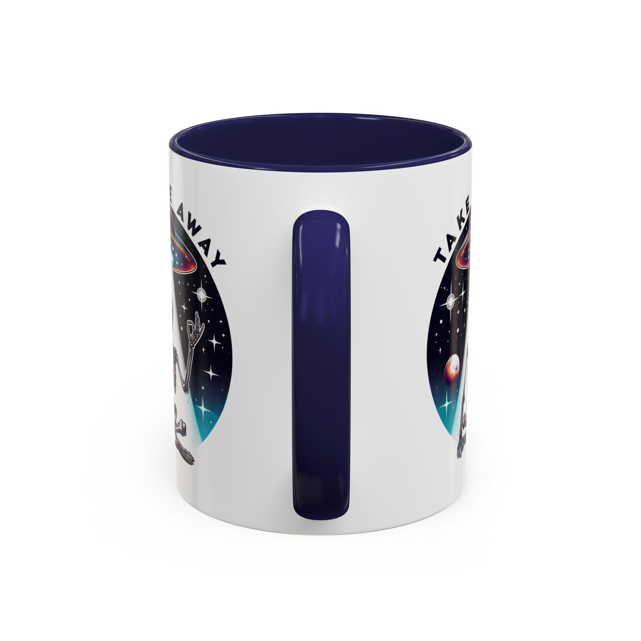 Galactic Skeleton Coffee Mug, Take Me Away Mug, Space-Themed Mug, Unique Gift for alien Lovers, Sci-Fi Cafe Mug