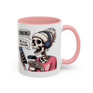 Running Skeleton Coffee Mug - Perfect for Fitness Lovers, Halloween Decor, Gift for Runners, Funny Tea Cup, Workout Enthusiast