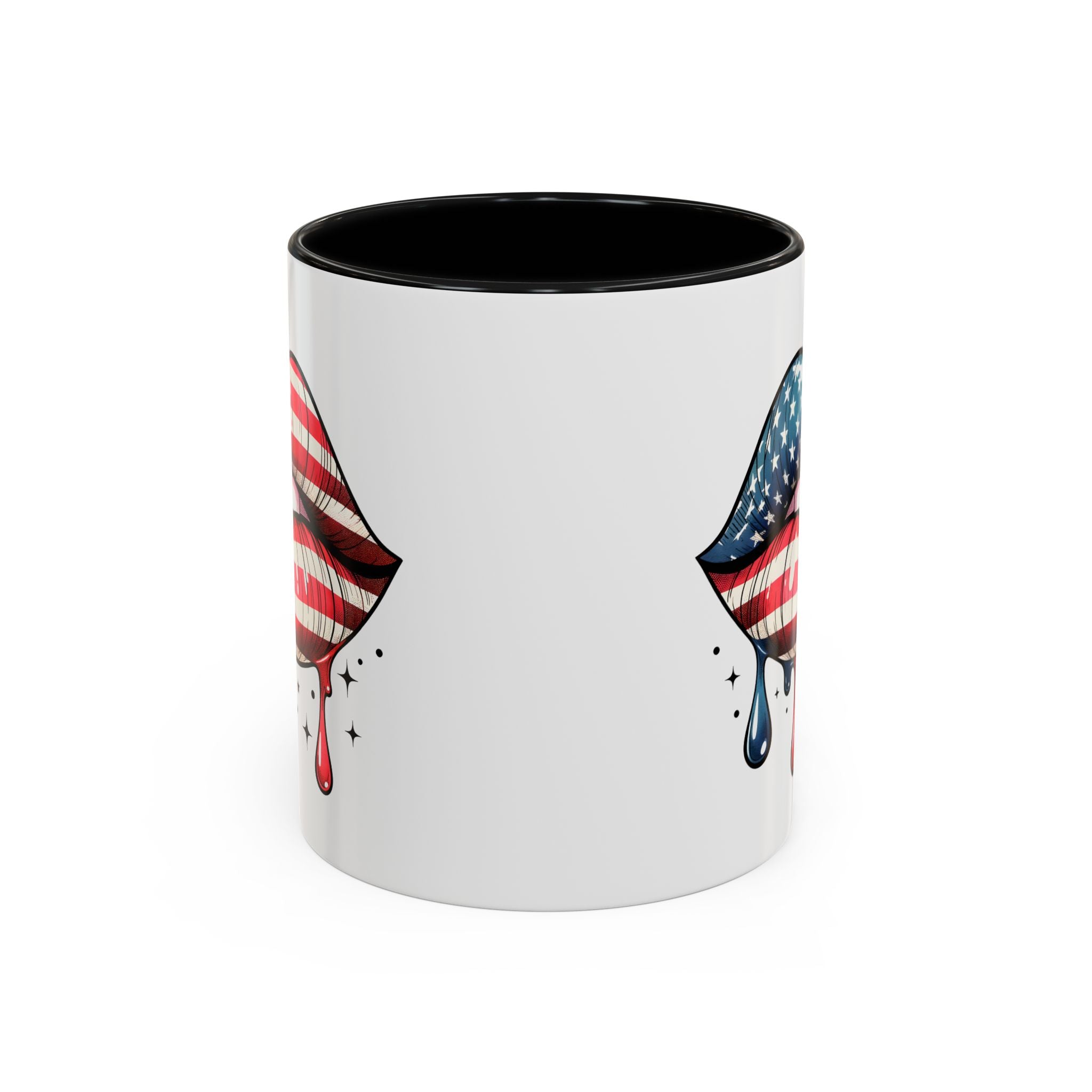 Patriotic Lip Print Coffee Mug – 11oz & 15oz