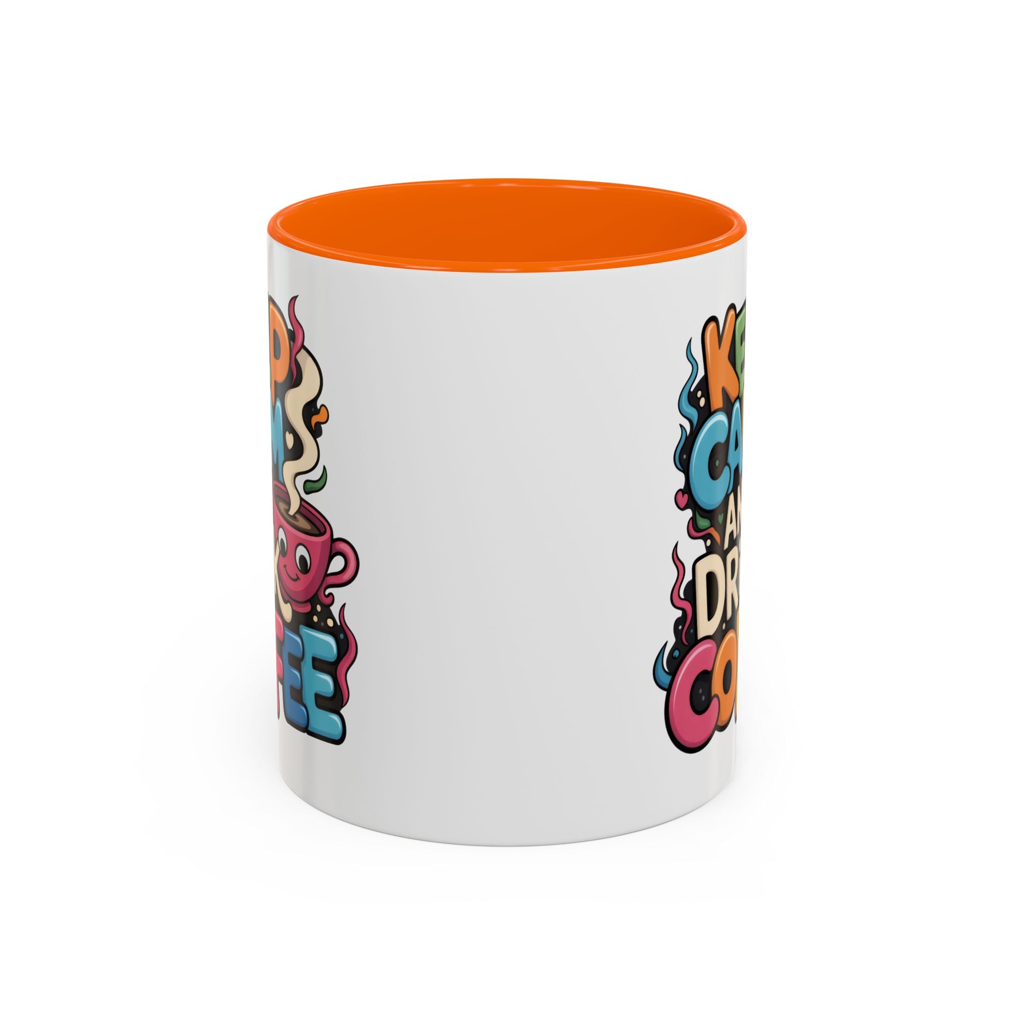 Keep Calm and Drink Coffee Mug - Fun Colorful Ceramic Coffee Cup funny