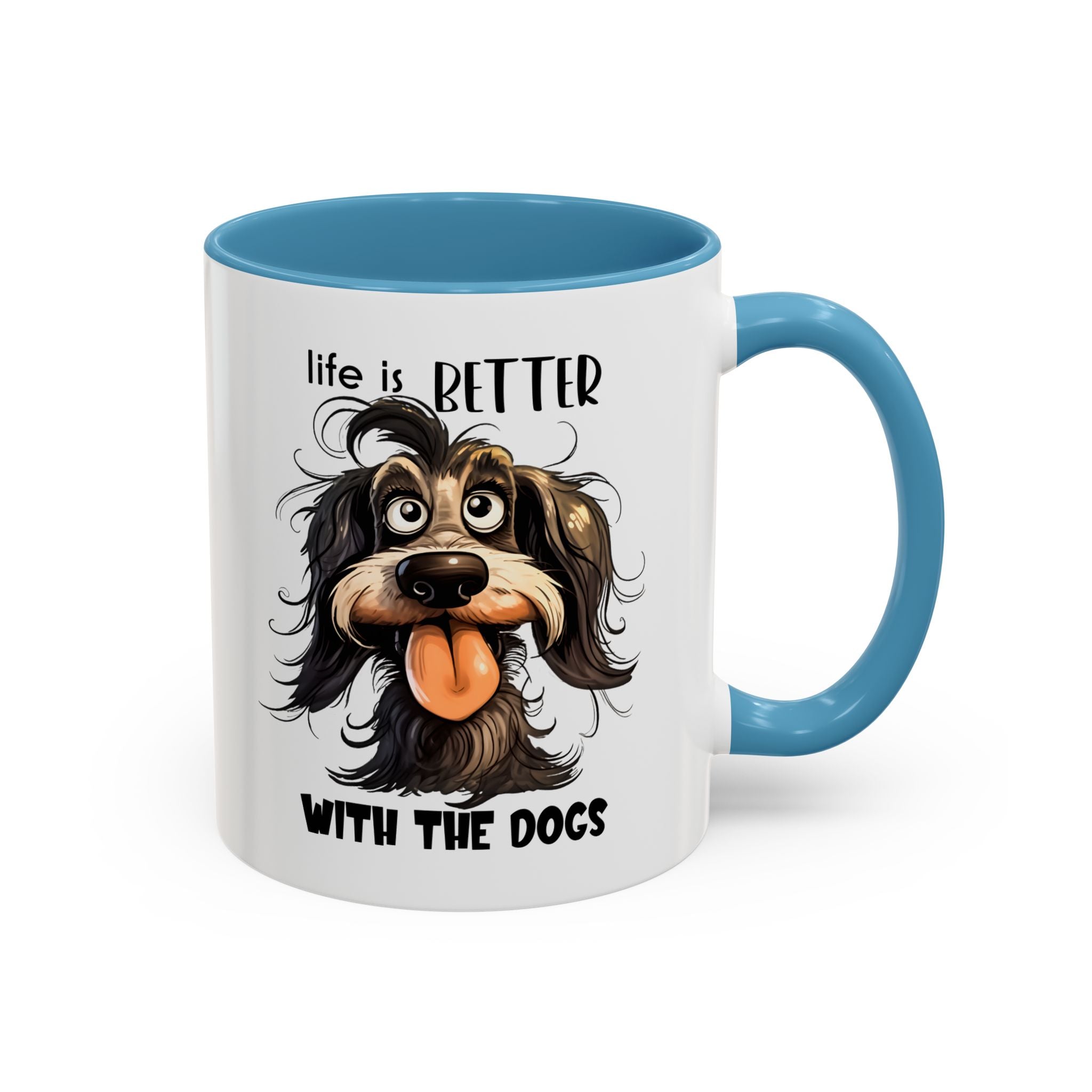 Life is Better with Dogs Coffee Mug - Cute Dog Lover Gift, Animal Themed Mug, Pet Owner Present, Fun Coffee Cup, Gift for Him/Her