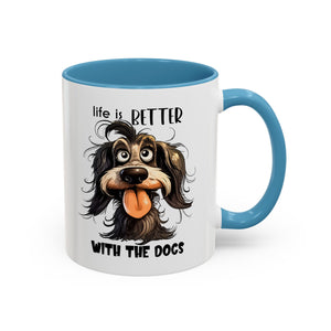 Life is Better with Dogs Coffee Mug - Cute Dog Lover Gift, Animal Themed Mug, Pet Owner Present, Fun Coffee Cup, Gift for Him/Her