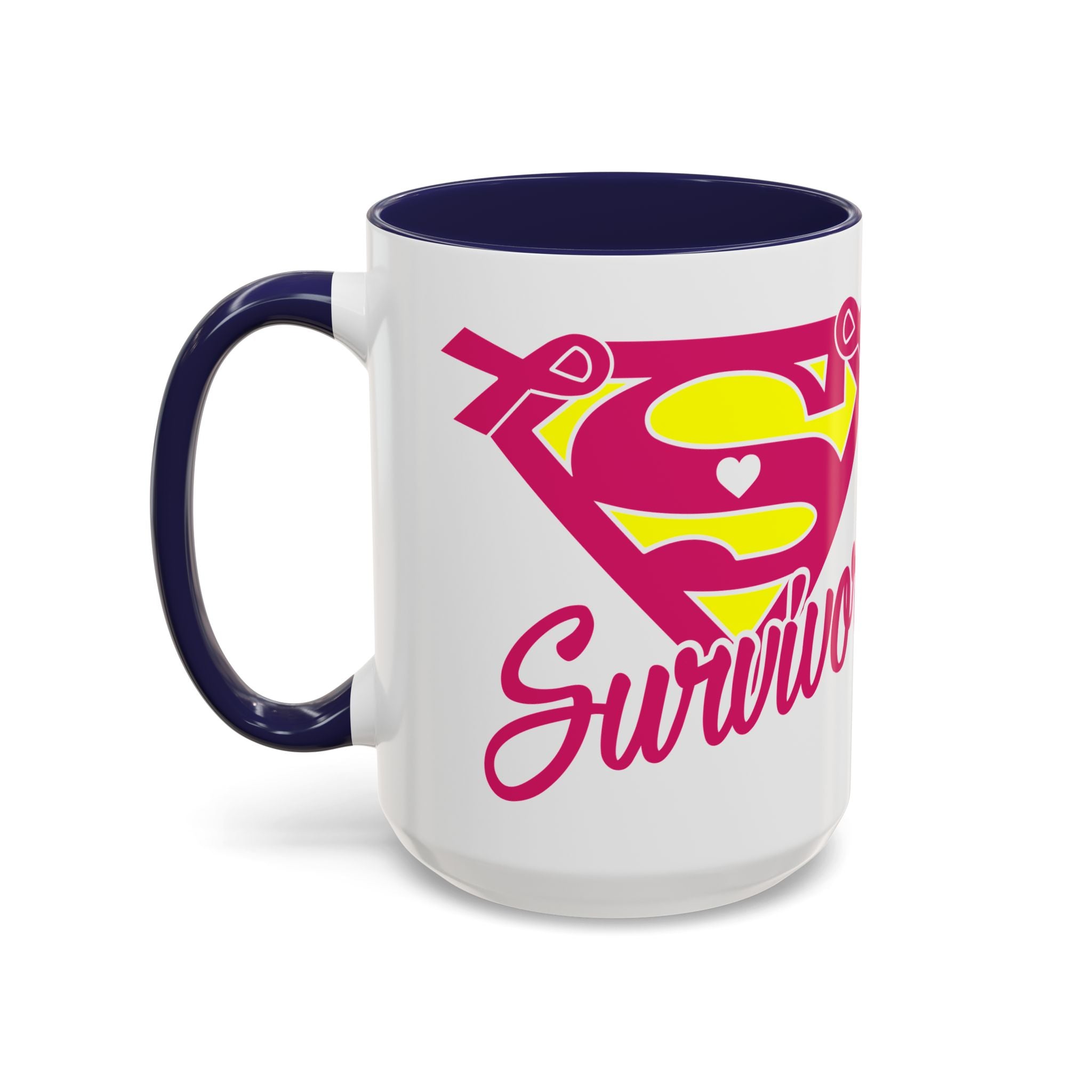 Survivor Mug 11oz & 15oz | Cancer Awareness, Motivational Gift, Empowerment, Superhero Theme, Unique Coffee Cup