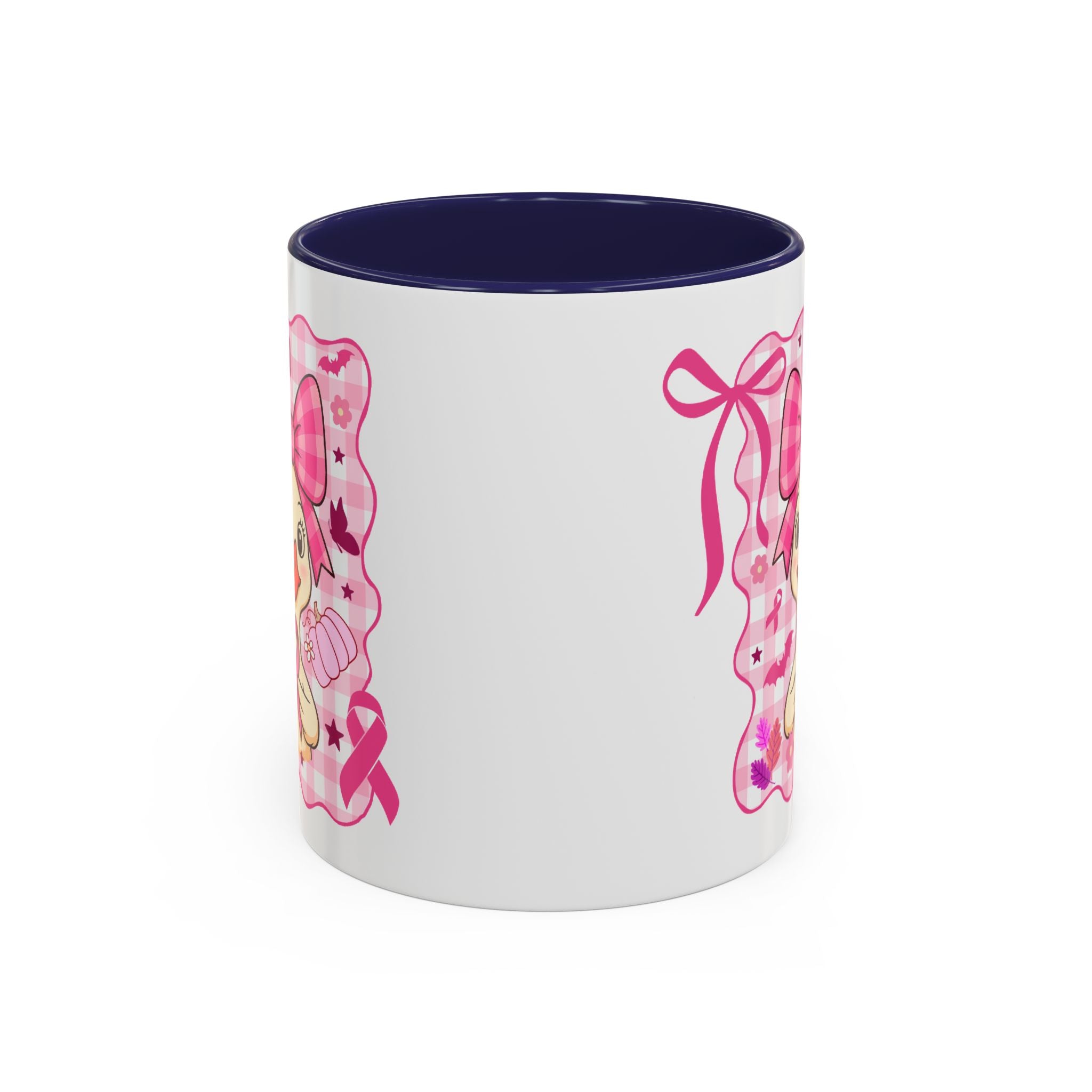 Pink Ribbon Duck Coffee Mug for Breast Cancer Awareness, Cute Gift for Her, Supportive Breast Cancer Mug, Unique Coffee Cup, Holiday Present