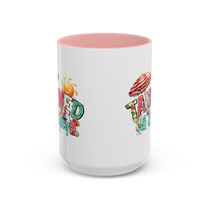 Tanned & Tipsy Accent Coffee Mug - Perfect for Summer Vibes & Beach Lovers party