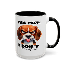 Funny Dog Accent Coffee Mug - Beagle Lover Gift, Pet Owner Present, Unique Animal Mug, Quirky Home Decor, Fun Fact Design