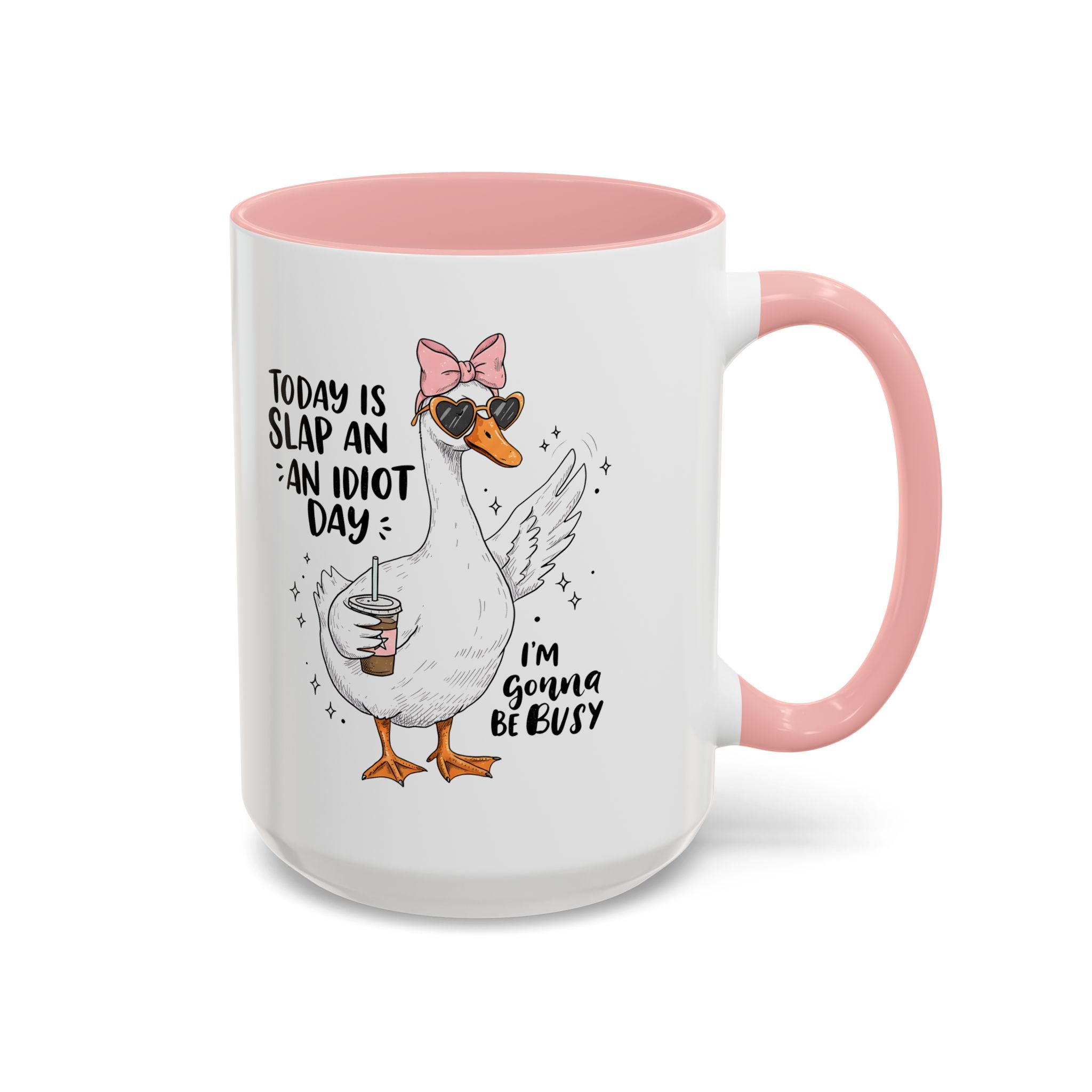 Funny Goose Coffee Mug - Slap an Idiot Day adult humor joke