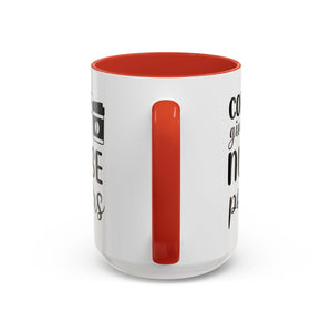 Nurse Coffee Mug, Funny Gift for Nurses, Coffee Lover's Mug, Black Accent Tea Cup, Motivational Nurse Gift