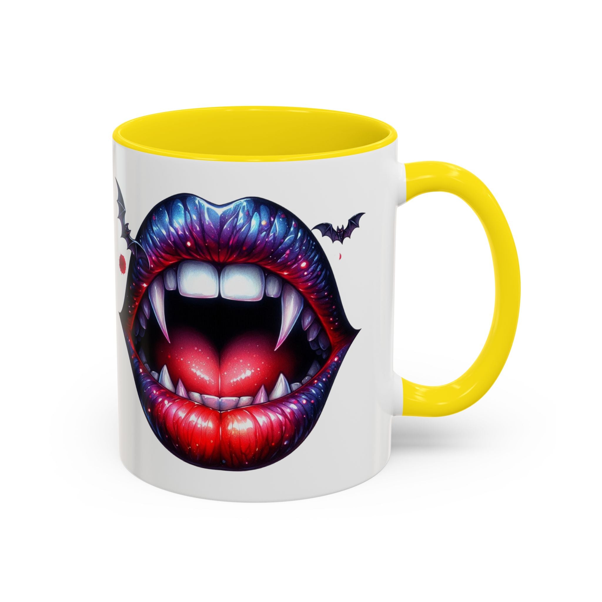 Vampire Lips Coffee Mug, Gothic Drinkware, Halloween Gift, Spooky Kitchen Decor, Vampires, Halloween Party Accessories